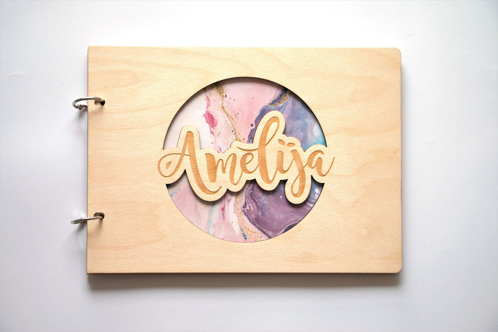 Personalized name album for a girl