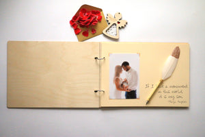 Wooden personalized photo album
